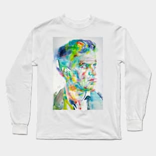 LUDWIG WITTGENSTEIN watercolor portrait .6 Long Sleeve T-Shirt